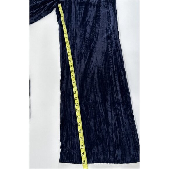 Gap Crinkle Corduroy Pants Womens Small Blue Wide Leg Barrel Elastic Waist NEW - Picture 7 of 8